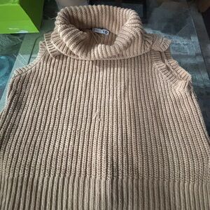 Zara Camel Cowl Neck Sweater
